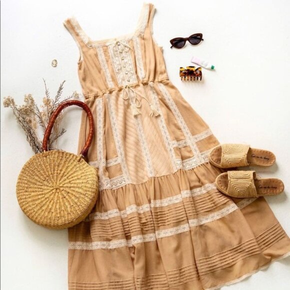 Spell Cinder Midi Dress in Nude size small - Picture 5 of 12